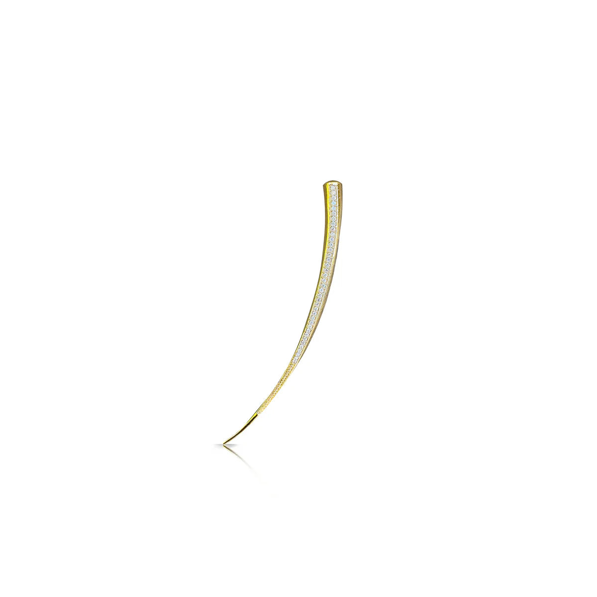 Row of Diamonds 14k Tusk Pendent