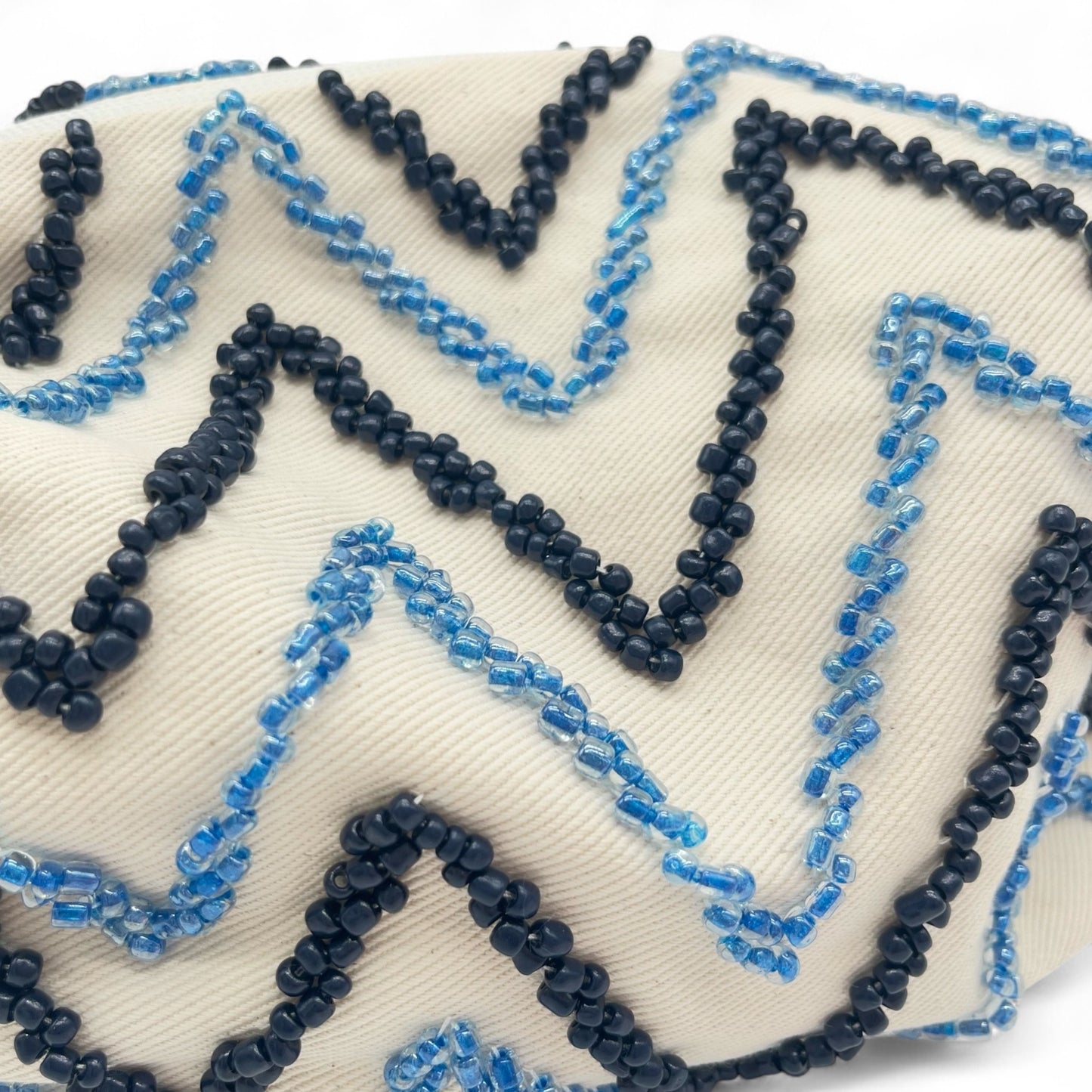Beaded Pouchette - Ocean Blue