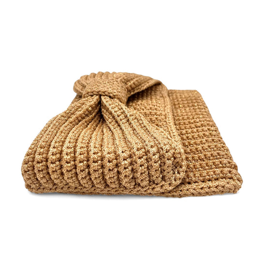 Bow Clutch - Metallic Gold Shimmer