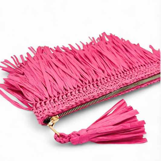 Bungalow Clutch - Bright Pink