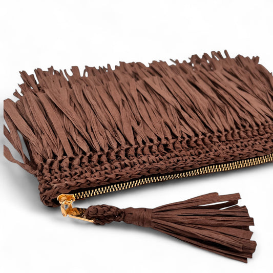 Bungalow Clutch - Chocolate Brown