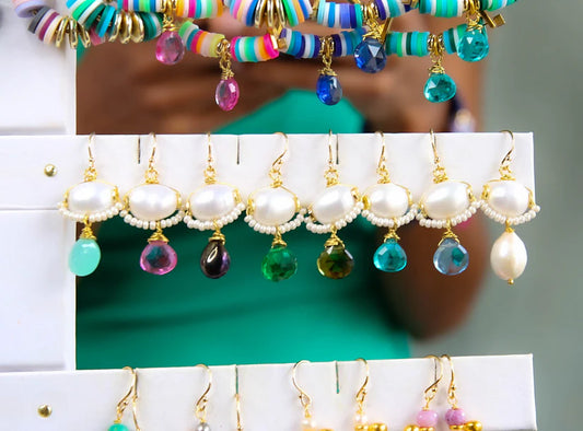 Clara Earrings in Pearl