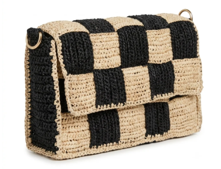 Raffia Check Bag