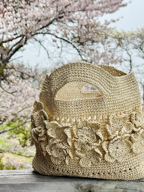 Diya Crochet Raffia Bag