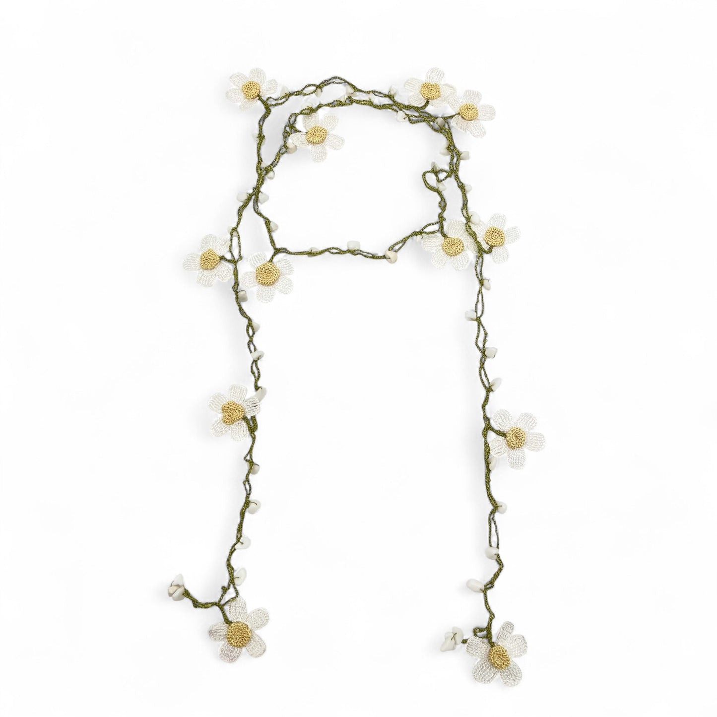 Elissa Crochet Lariat Necklace - Daisy 2