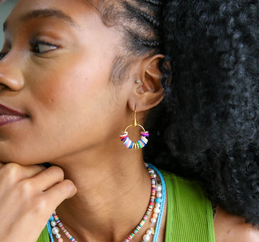 Esme Earrings in Greens