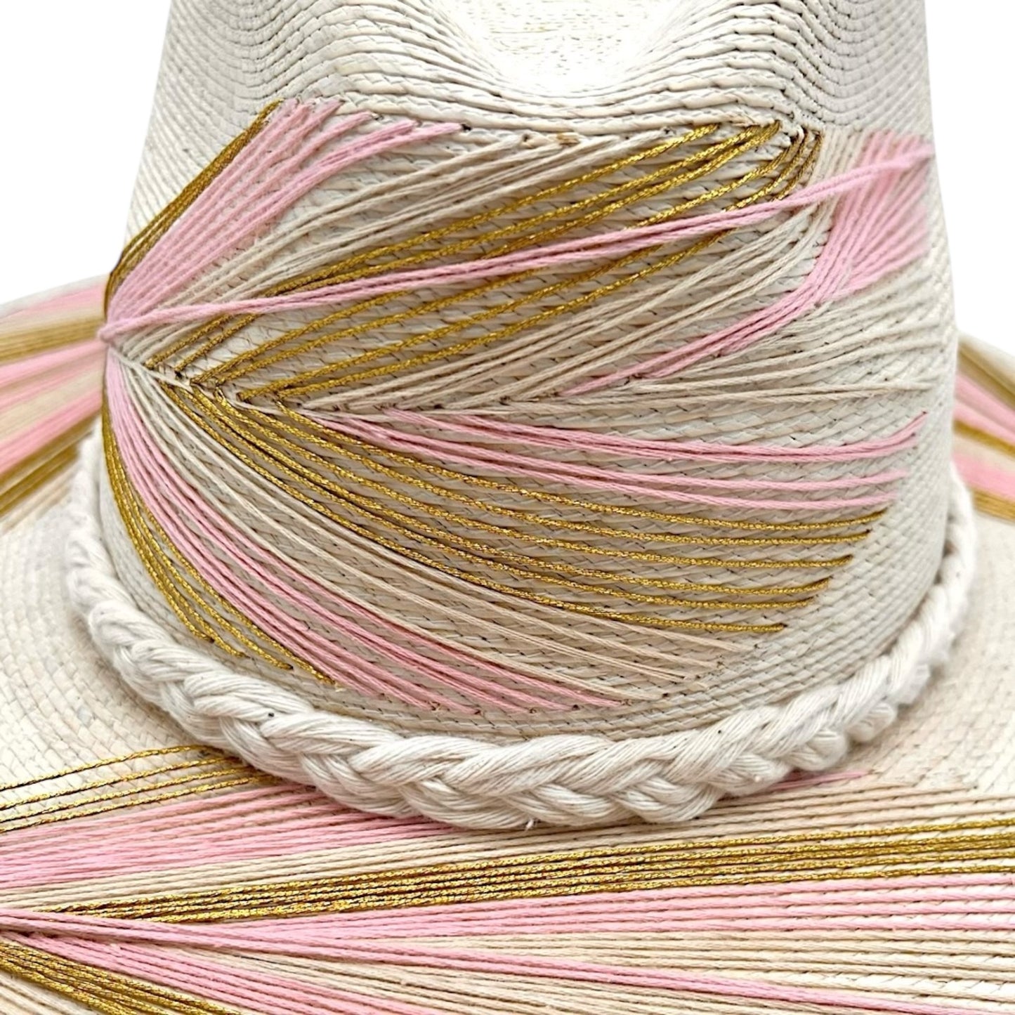 Feather Palm Leaf Hat