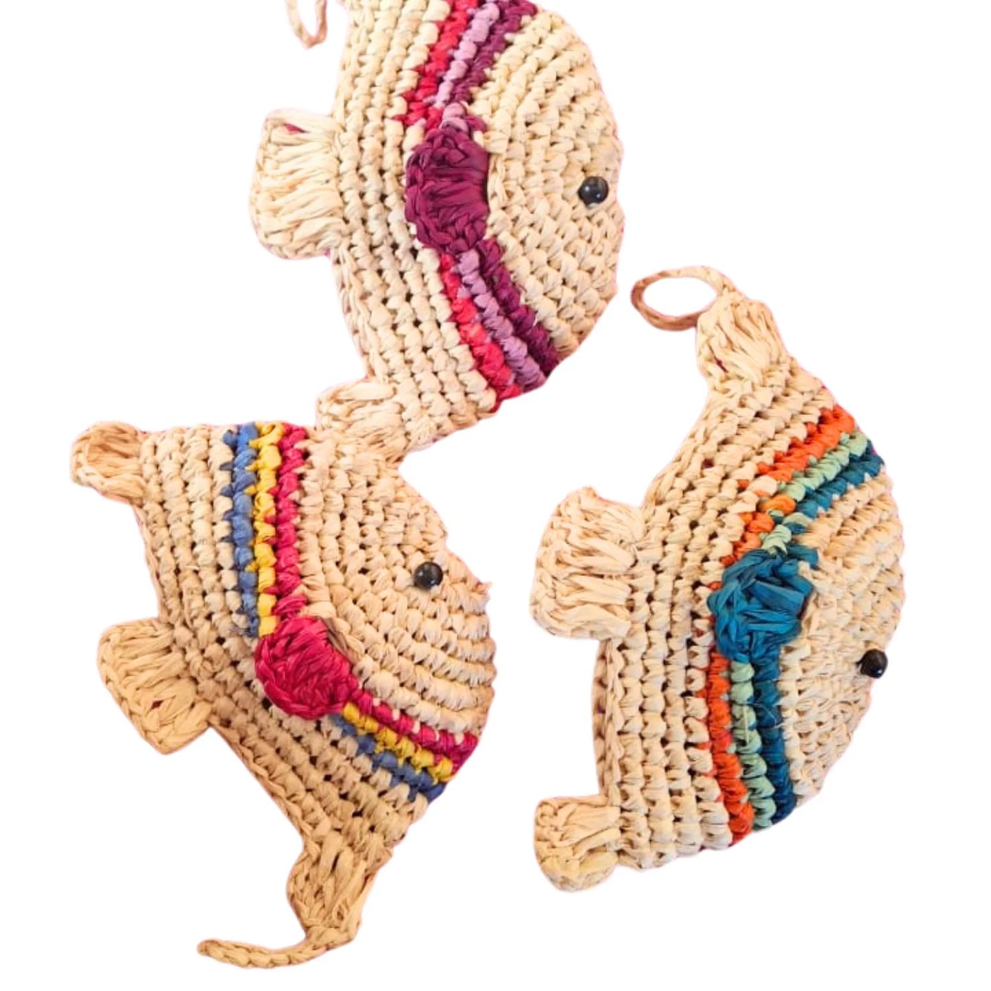 Raffia Fish Keyring