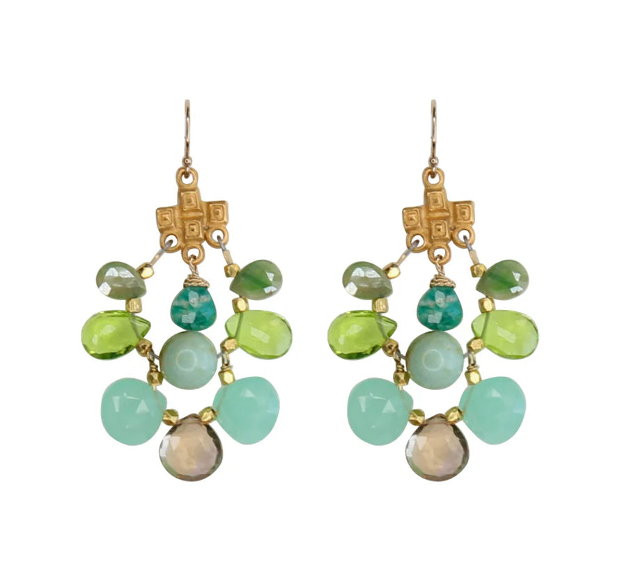Florence Earring in Lime Jade