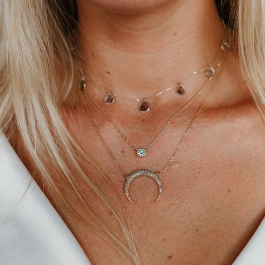 14k 6mm Gold Diamond Necklace