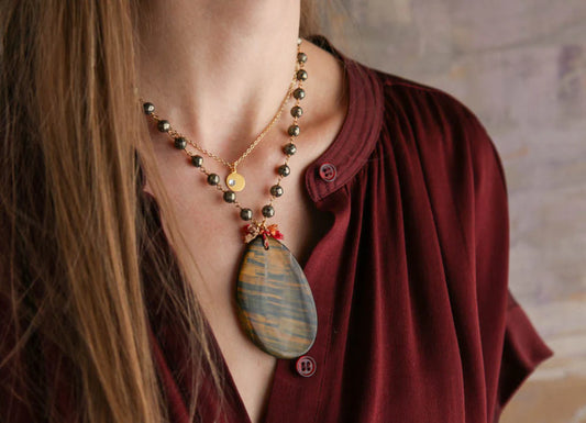 Goya Stone Pendant in Tiger's Eye