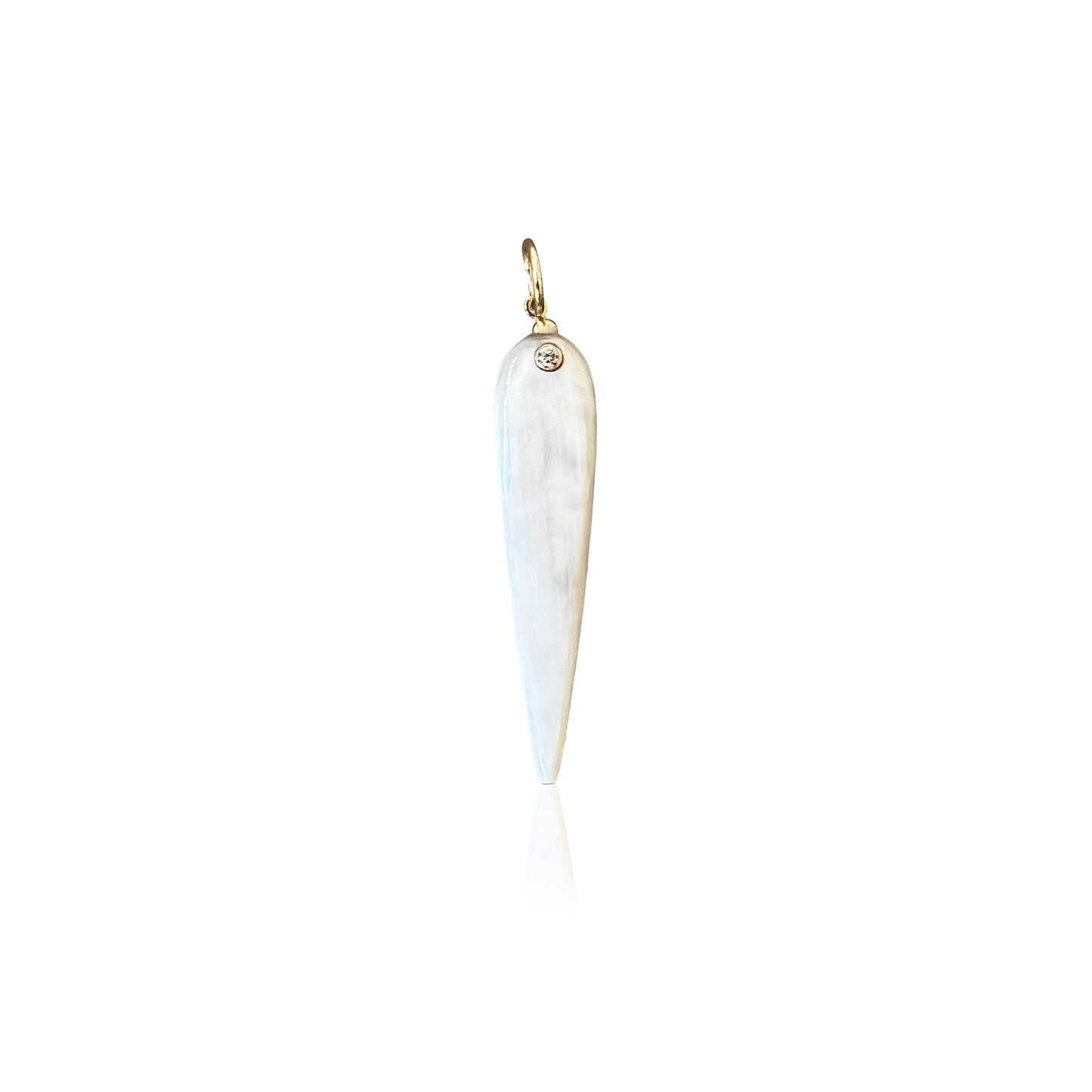 14k Horn Drop Charm