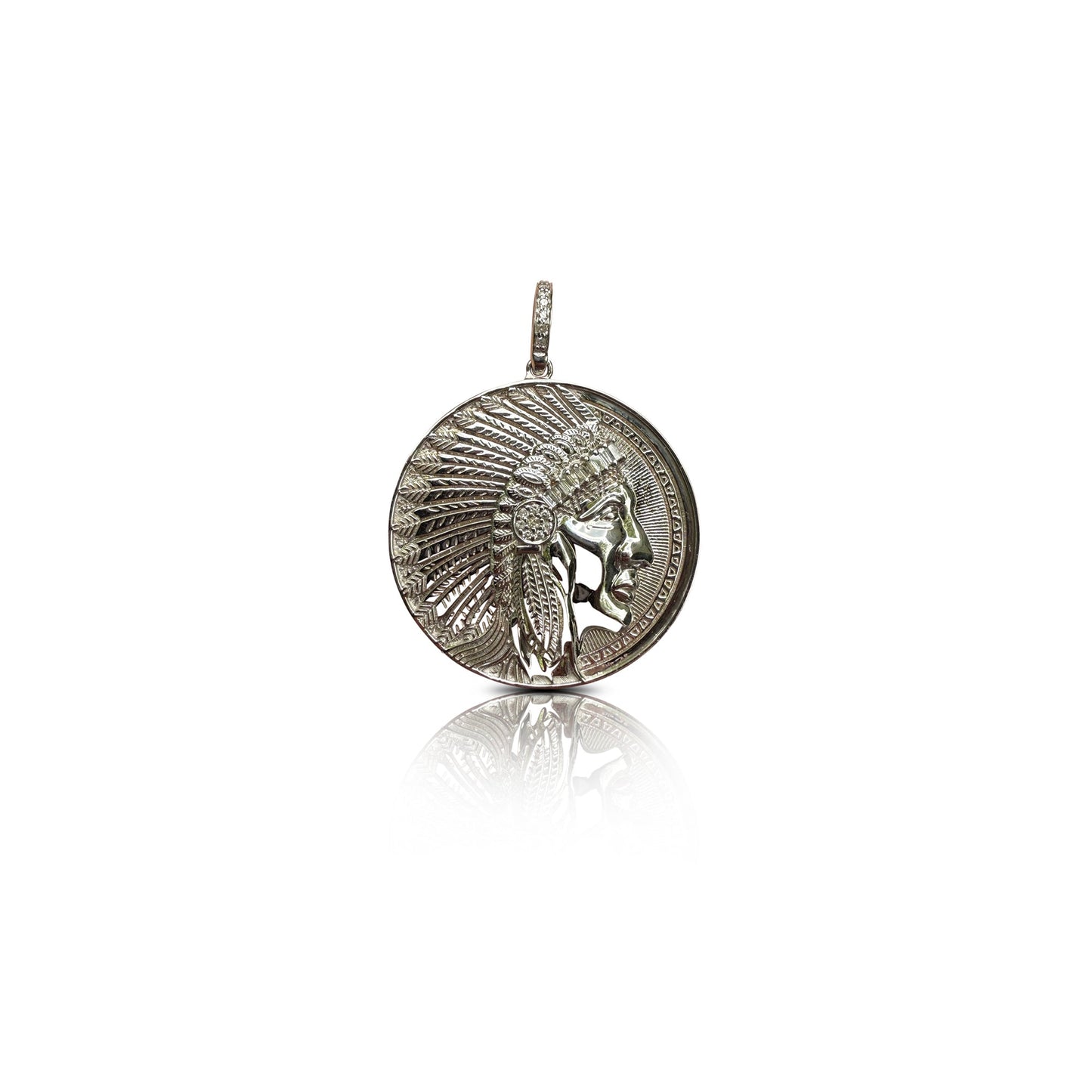 White Gold Headdress Coin