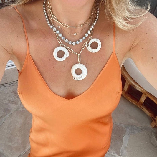 14k Yellow Gold Dainty Diamond Necklace