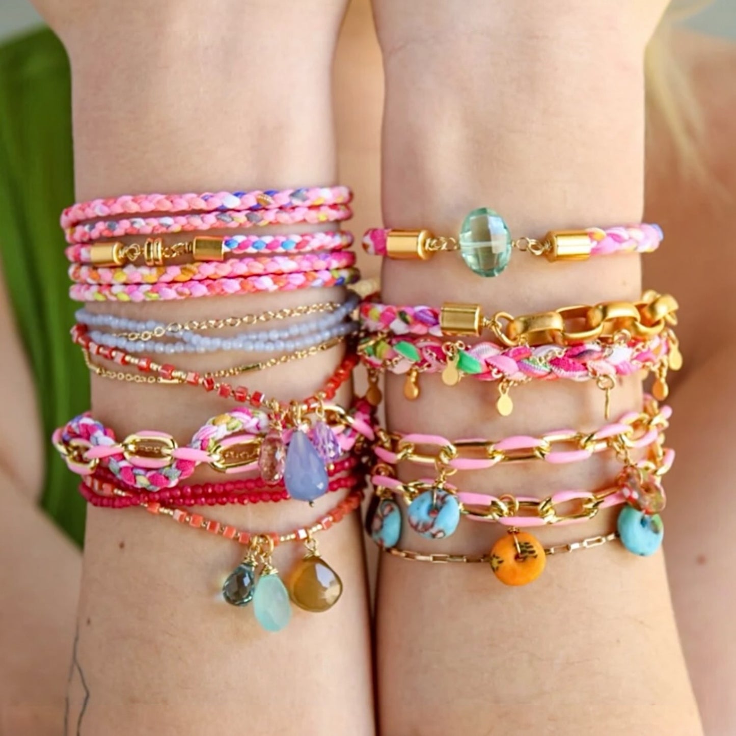 Sugar Link Bracelet in Coral