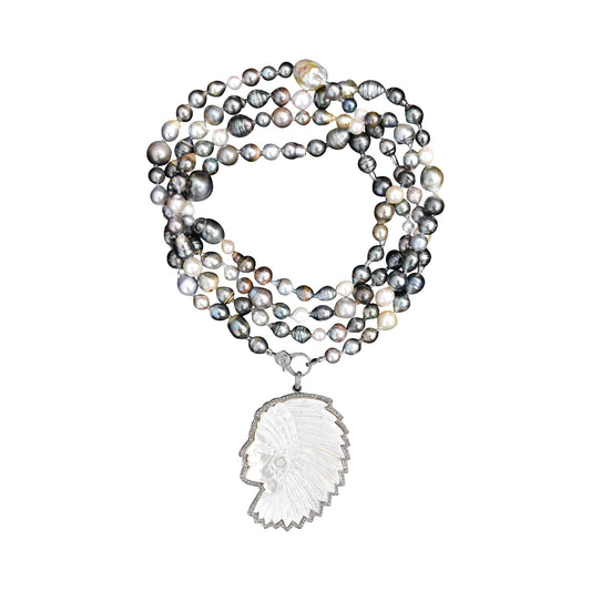 Long Tahitian Pearl Necklace with Clasp