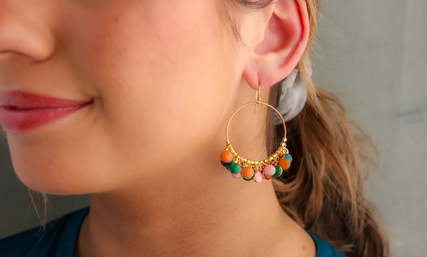 Karaoke Earrings in White