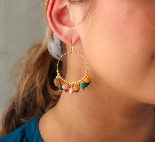 Karaoke Earrings in White