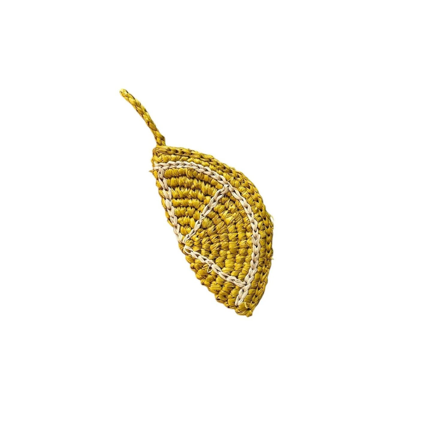 Lemon Raffia Keyring
