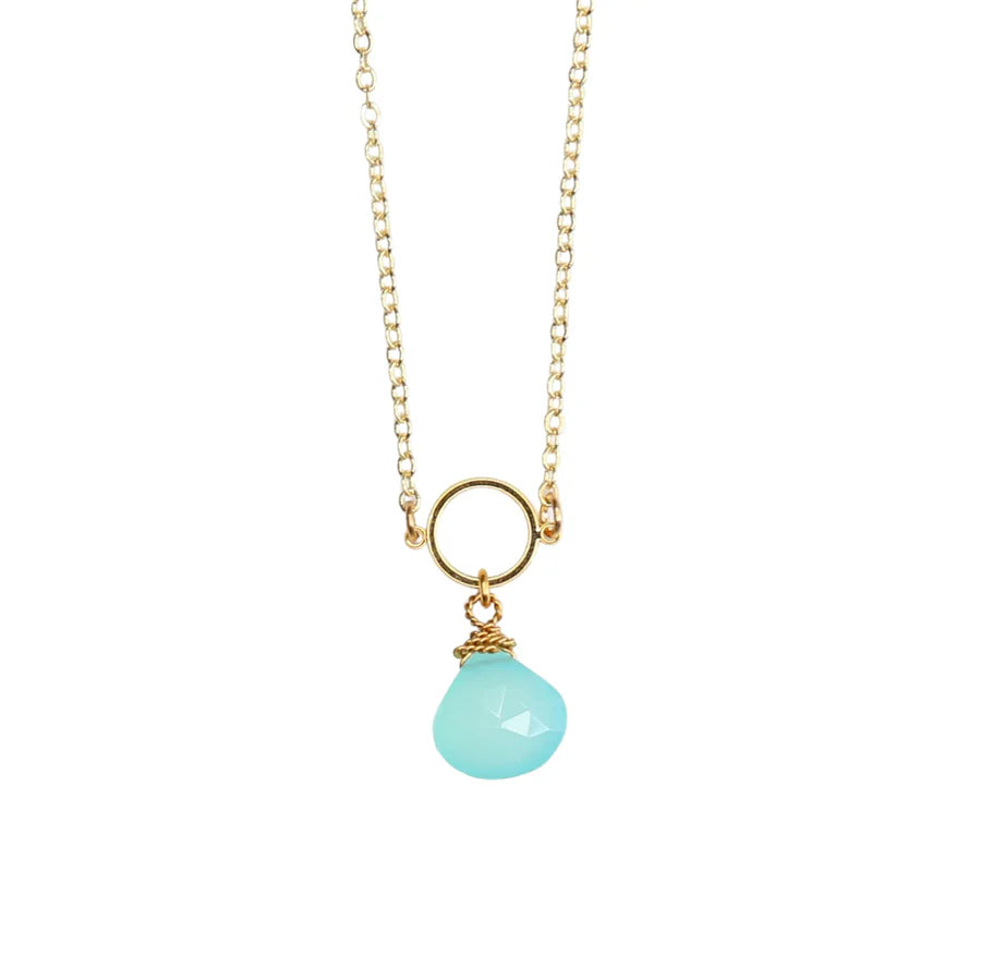 Macaroon Adjustable Pendant in Chalcedony