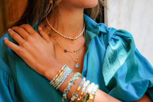 Macaroon Adjustable Pendant in Chalcedony