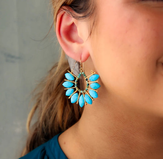 Marquis Earrings in Turquoise