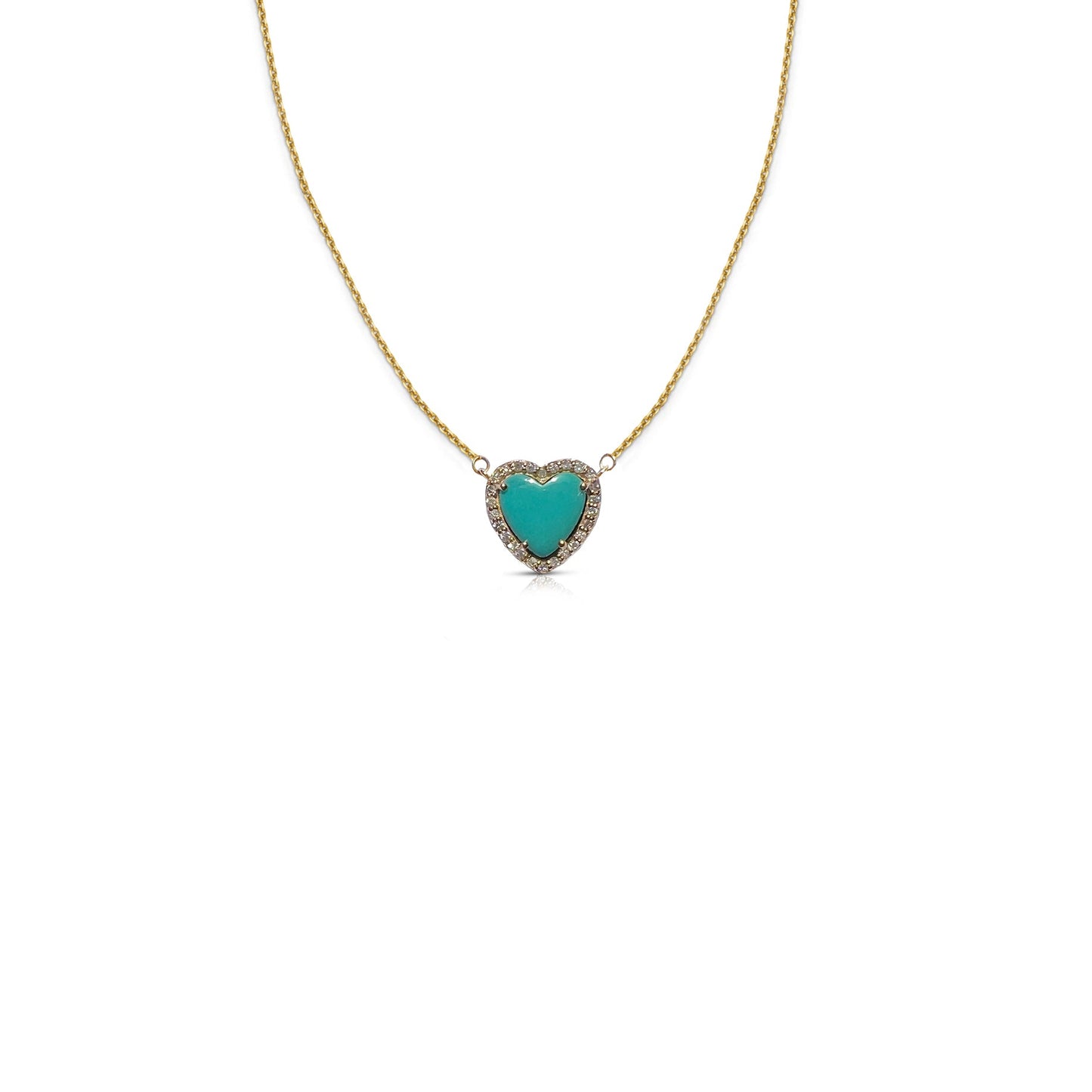 Mini 14k Turquoise Heart Necklace