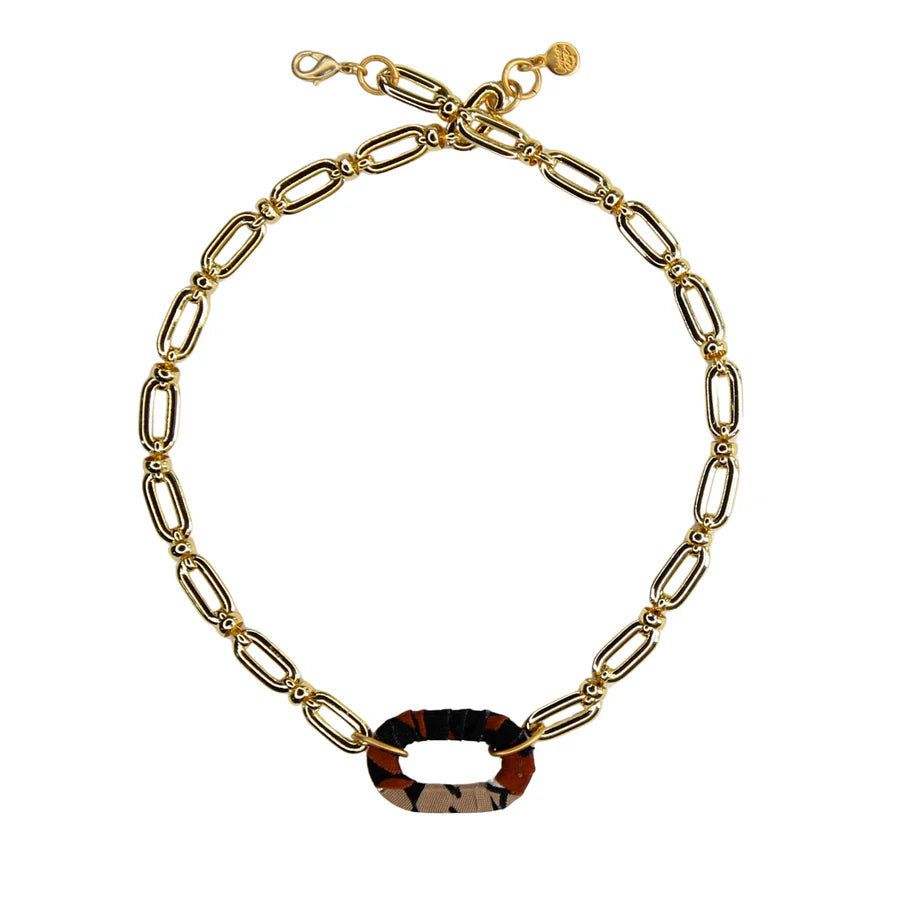 Nomi Link Necklace in Rust