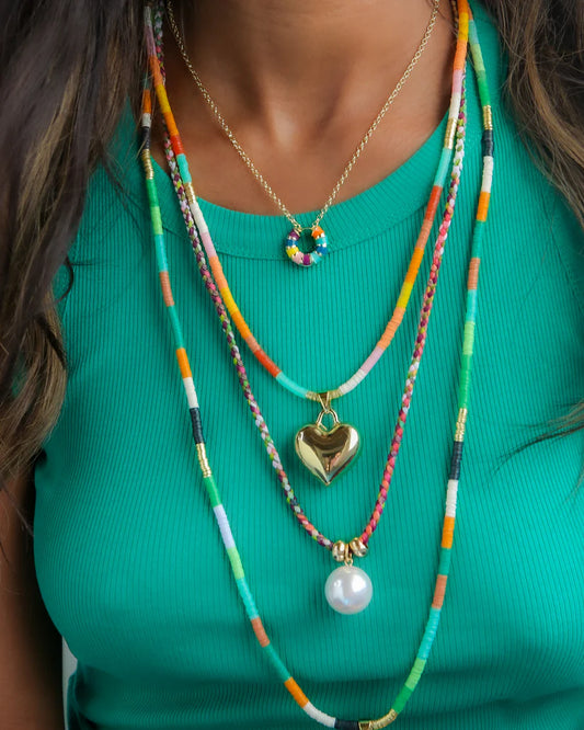 Tulum Necklace in Flora Pink