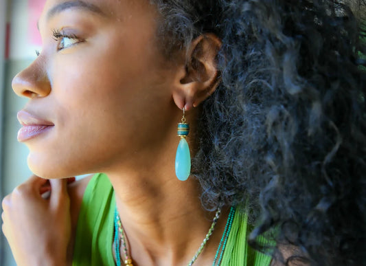 Sefira Earrings in Chalcedony