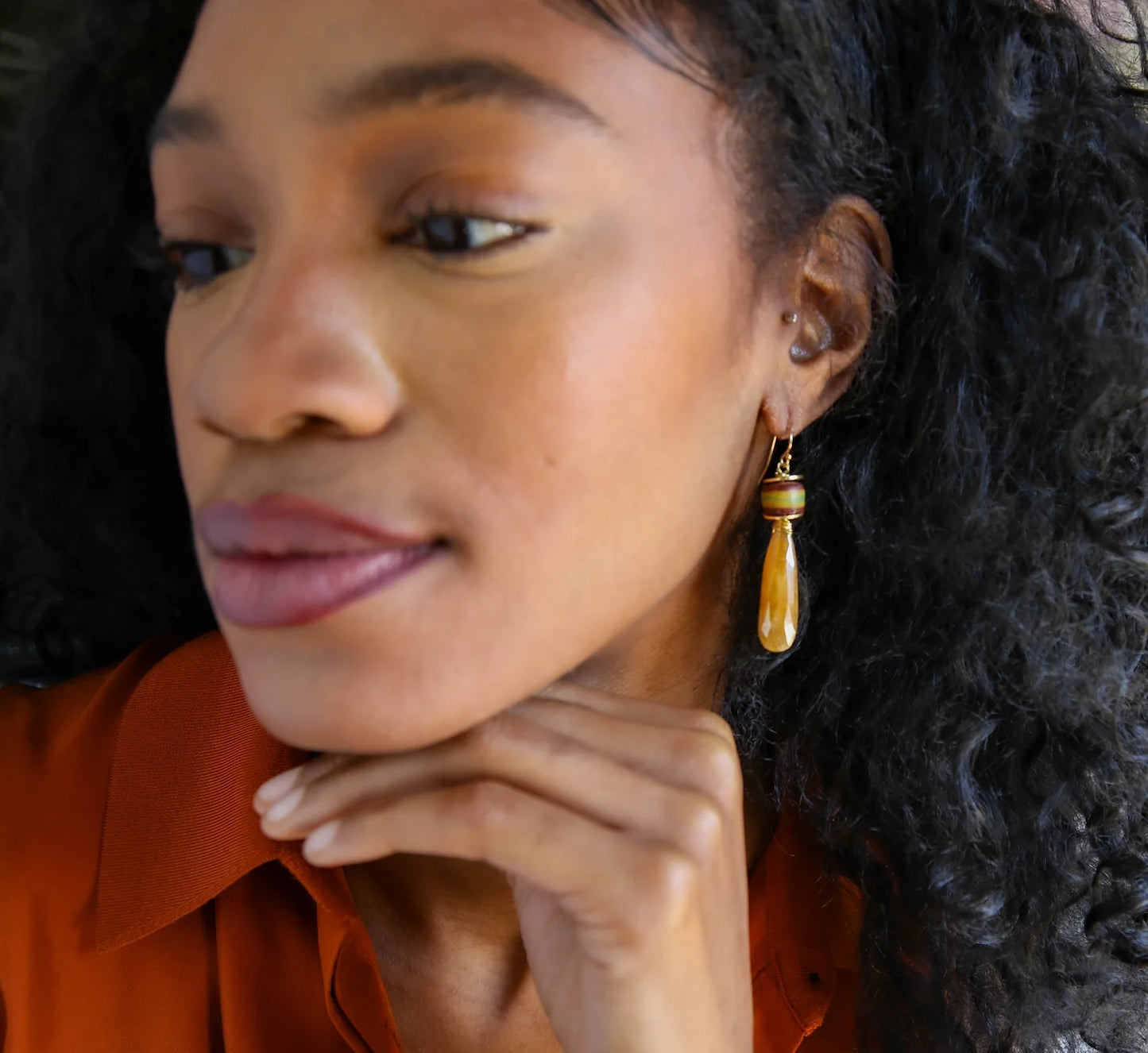 Sefira Earrings in Pyrite
