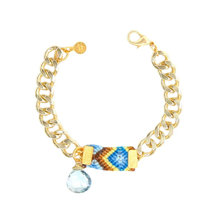Sierra Bracelet in Blue Suede