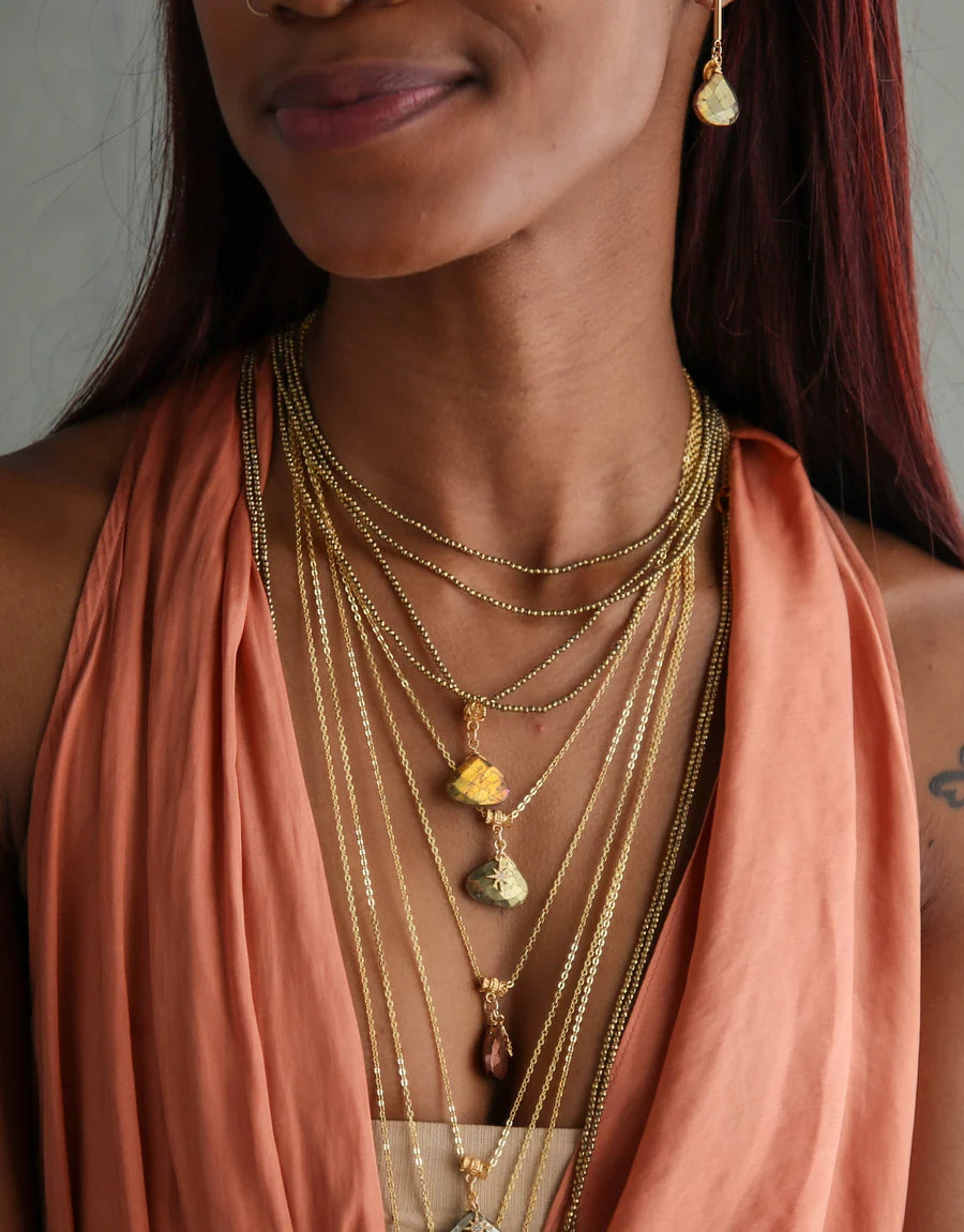 Simma Adjustable Pendant in Cherry Moonstone