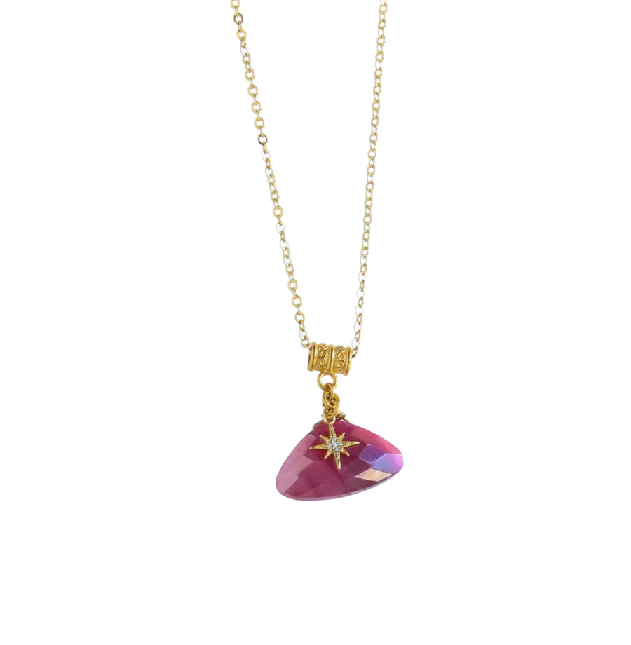 Simma Adjustable Pendant in Cherry Moonstone