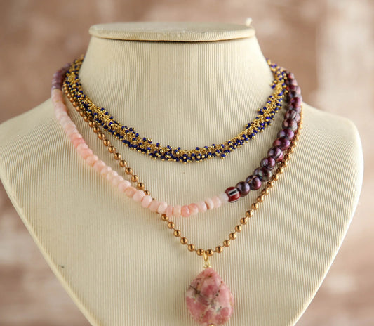 Sprinkles Short Necklace in Black Onyx