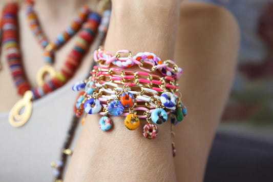 Sugar Link Bracelet in Coral