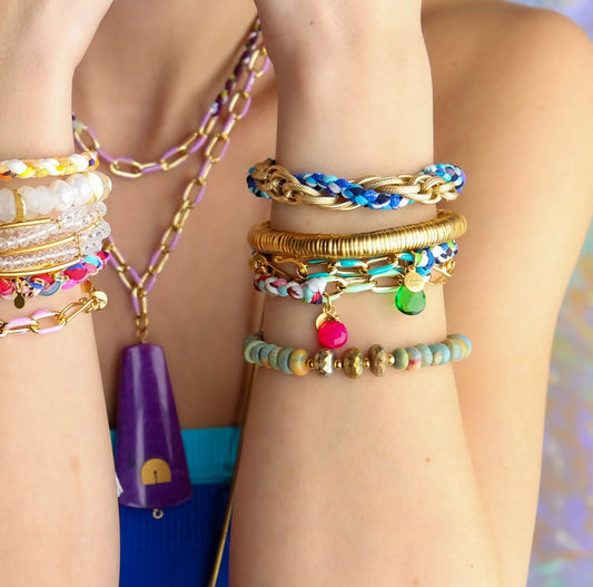 Twizel Braided Bracelet in Pink