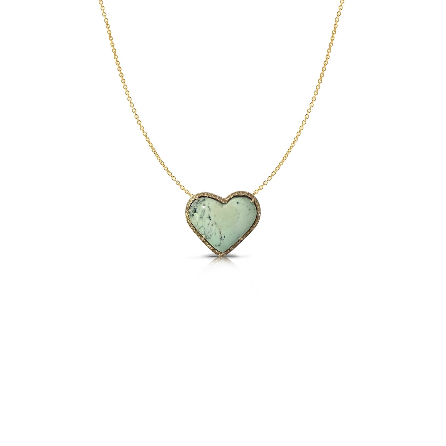14k Varisite Heart Necklace