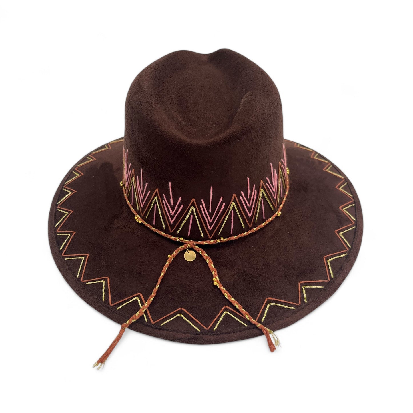 ZigZag Vegan Suede Wide Brim Fedora