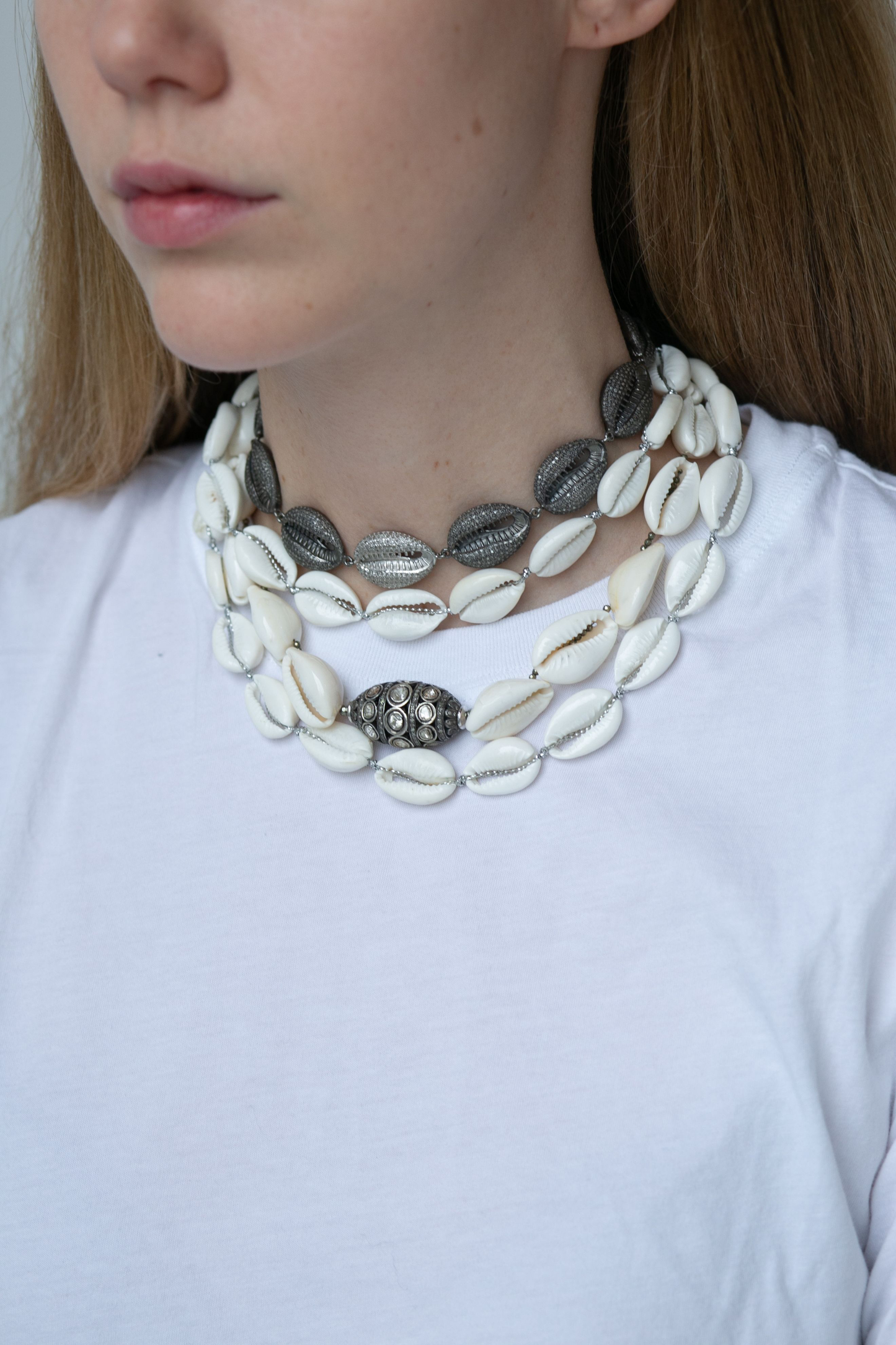 Silver Cowrie Shell Necklace
