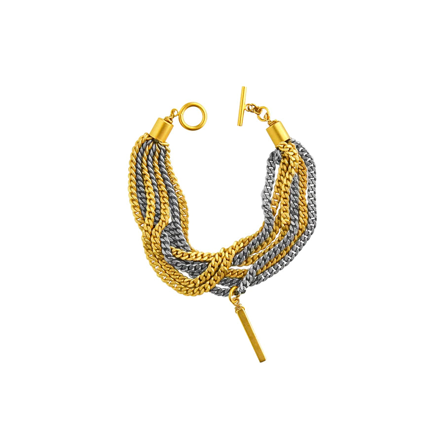 Fillmore Multi Strand Bracelet in Gold and Silver