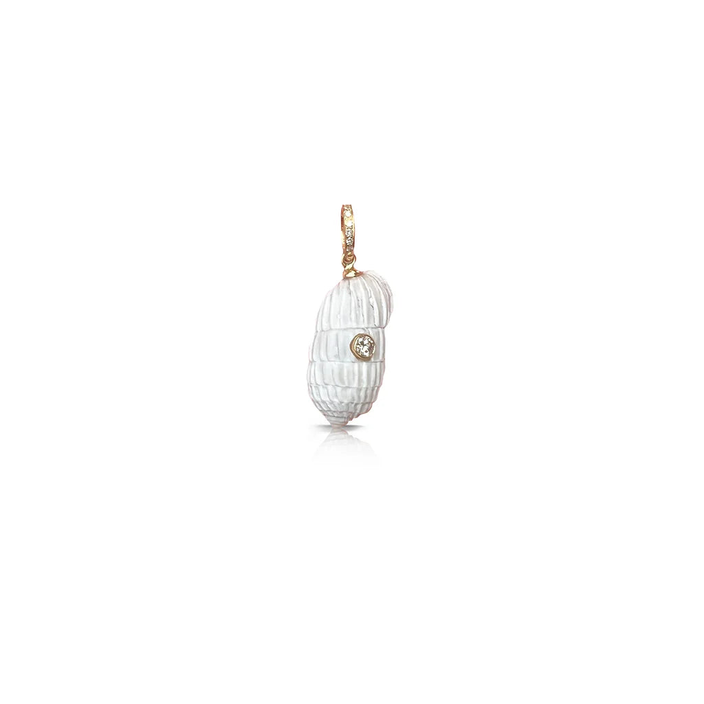 14K Diamond Cerion Shell Charm