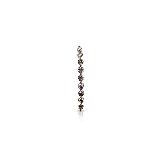 14K Yellow Gold Diamond Ear Cuff