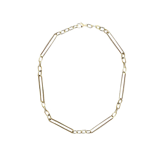 14K Elongated Mixed Link Chain