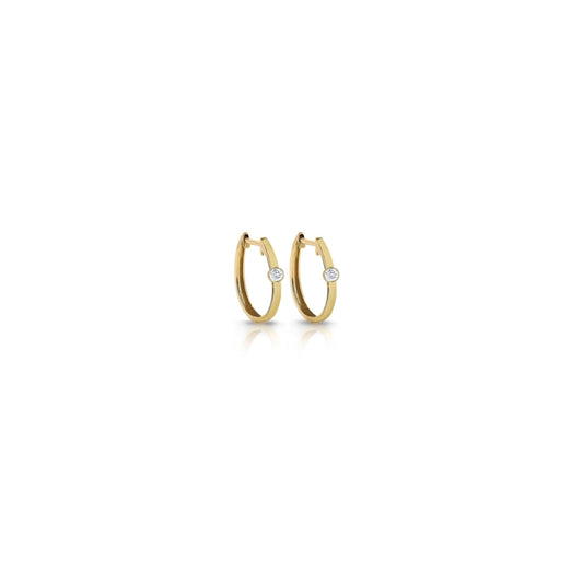 14k 1 Diamond Huggies (Single or Pair)