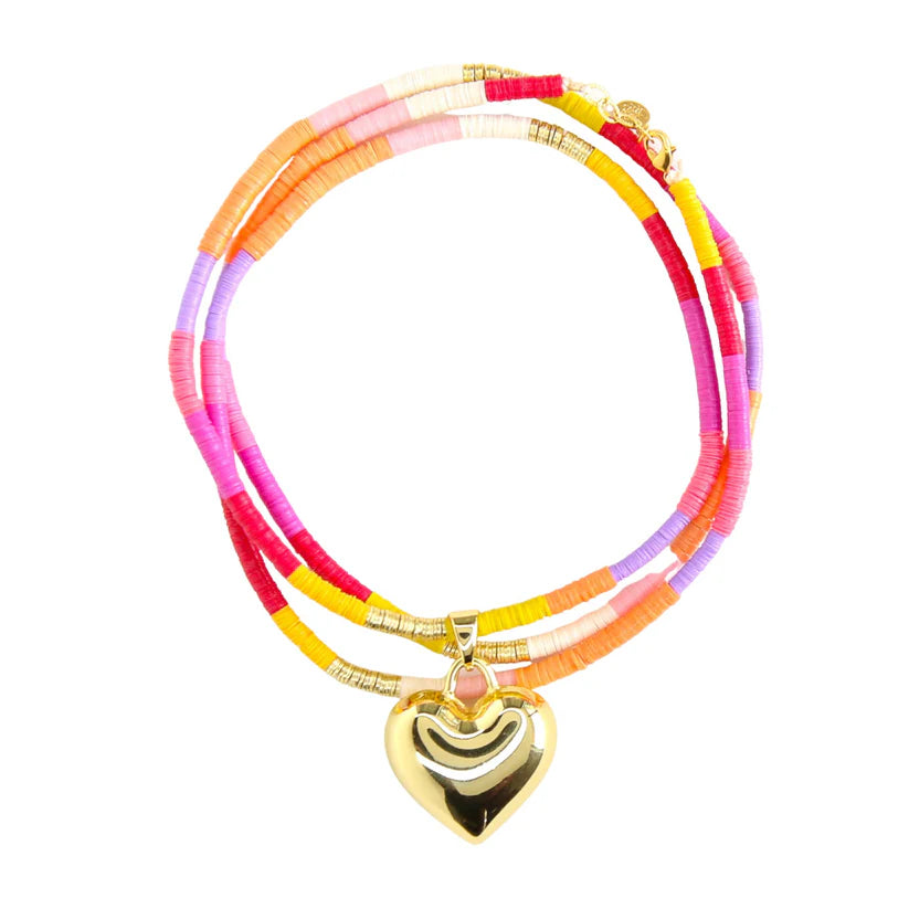 Aruba Long Necklace in Sunset