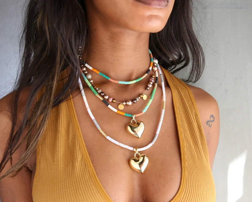 Aruba Long Necklace in Sunset