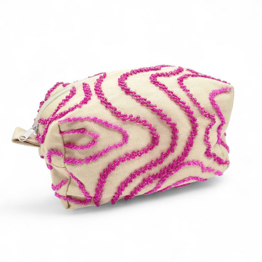 Beaded Pouchette - Pink Sand