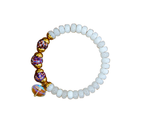 Capri Bracelet in White Opal