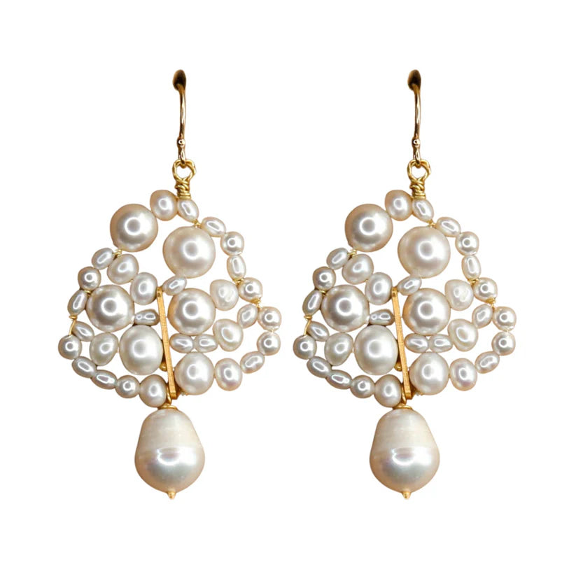 Carmen Earrings in Pearl